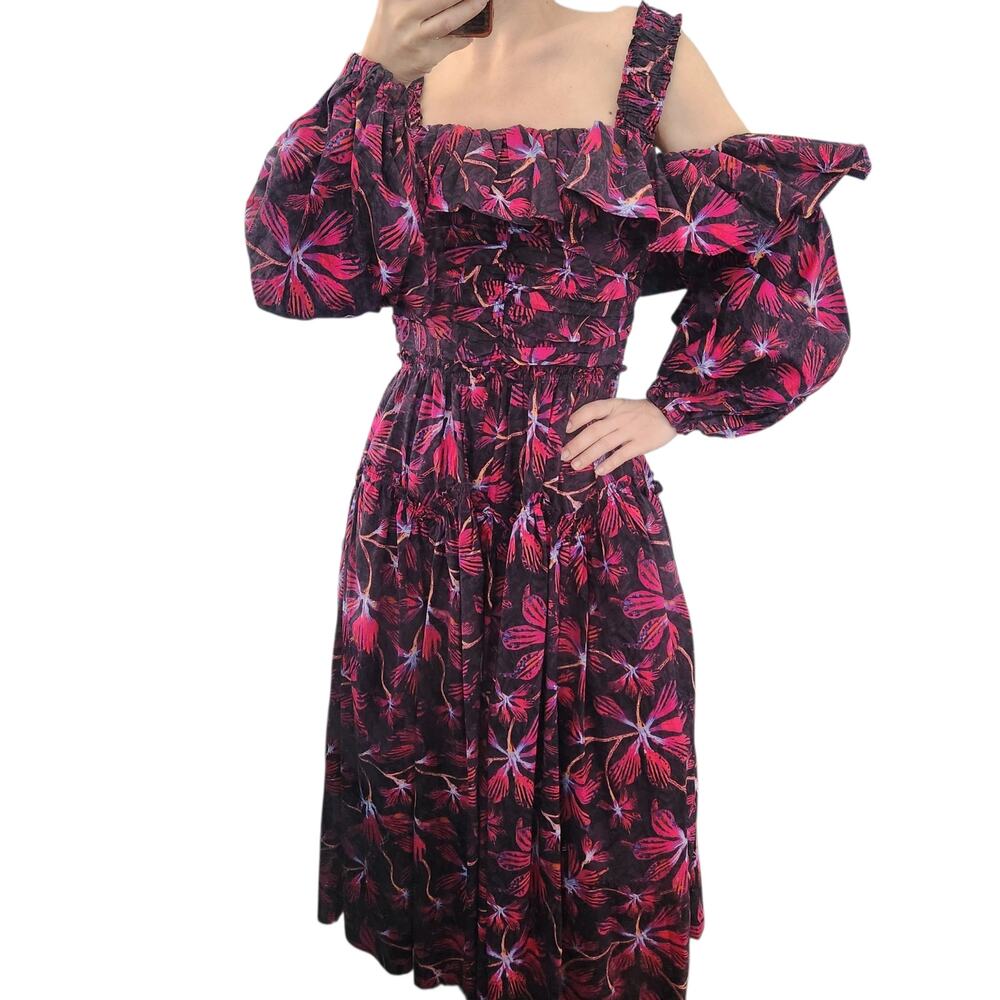 Ulla Johnson Caprice Dress 0 Farmhouse Wedding Party Cottagecore‎ Cocktail Retro